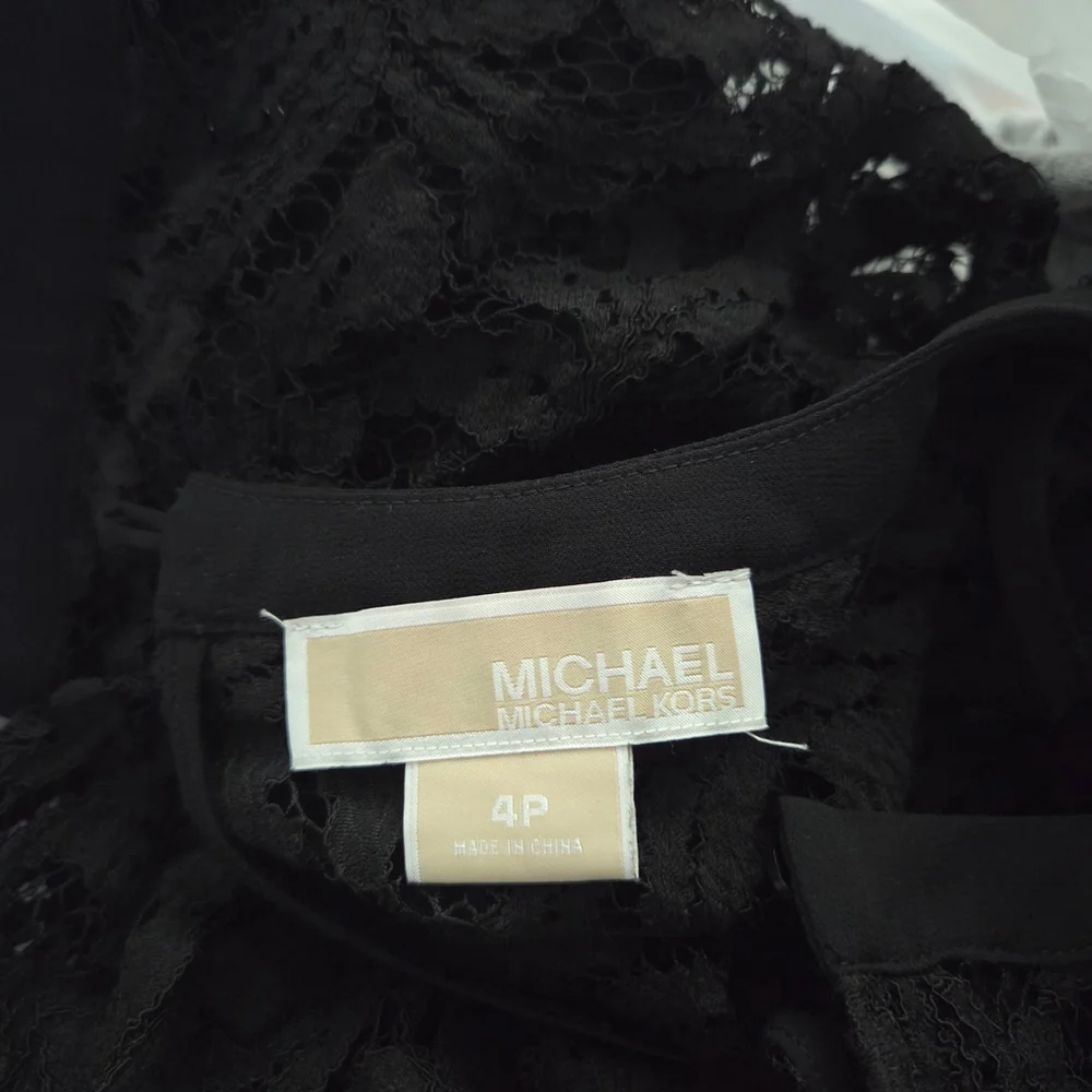 Michael Kors Black Lace Dress Size 4P